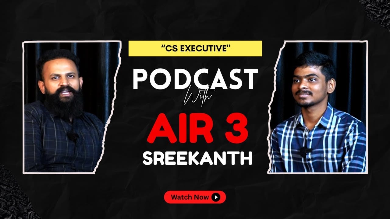 CS Executive AIR 3 Ranker Sreekanth shares his real journey <br><span style="color:#4a4a4a;font-size:12px;font-weight:500;">Ranker Sreekanth  (CS Executive AIR 3 ) </span>