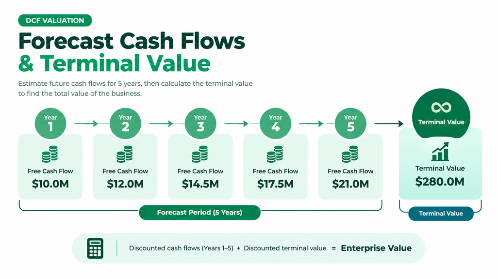 DCF Forecast Cash Flows Timeline