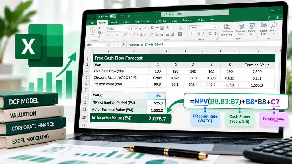 Excel DCF Valuation Model Infographic